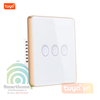 Công Tắc Zigbee Viền Kim Loại Nút Bấm Lõm Hình Vuông App Tuya SHP-ZLEU