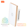 Công Tắc Zigbee Viền Kim Loại Nút Bấm Lõm Hình Chữ Nhật Tuya SHP-ZLUS