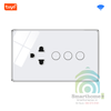 Công Tắc Ổ Cắm Cùng 1 Mặt Thông Minh Wifi Tuya SSS01/02