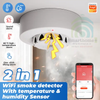 Đầu Báo Khói Nhiệt Độ Độ Ẩm Báo Động Hỏa Hoạn Wifi Tuya ST-3v3