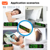 Màn Hình Nhiệt Ẩm Kế Đồng Hồ Báo Thức Thông Minh Wifi Tuya TTH9