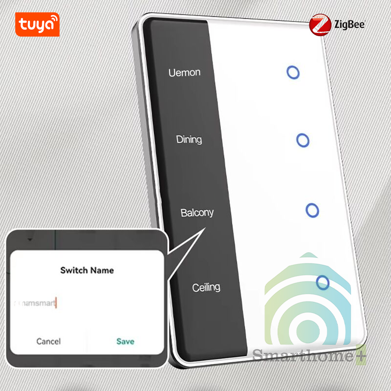 Công Tắc Cao Cấp ZigBee Hình Chữ Nhật Tuya ZCT25-DIY-US