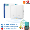 Công Tắc Thông Minh Kiêm Cảm Biến Radar Zigbee Hình Vuông Tuya ZCTR25-EU