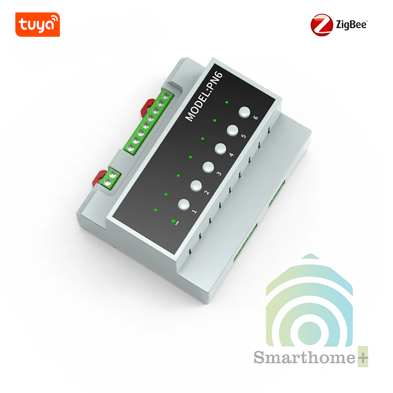 Công Tắc Zigbee 6 Cổng 16A 220V Điều Khiển Qua App Tuya ZPN6