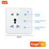 Ổ Cắm Tích Hợp Công Tắc Âm Tường Hình Vuông Zigbee Tuya ZS3-EU