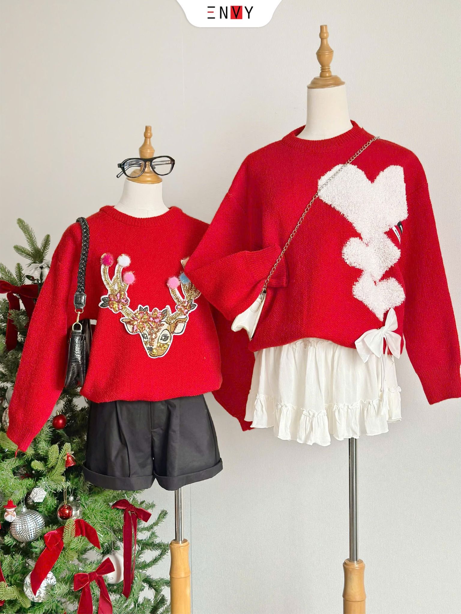  Áo Len Hươu Đính Bông 