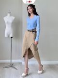  Croptop Dài Tay Cổ Yếm 