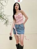  Croptop 2 Dây Phối Tua Rua Dài 