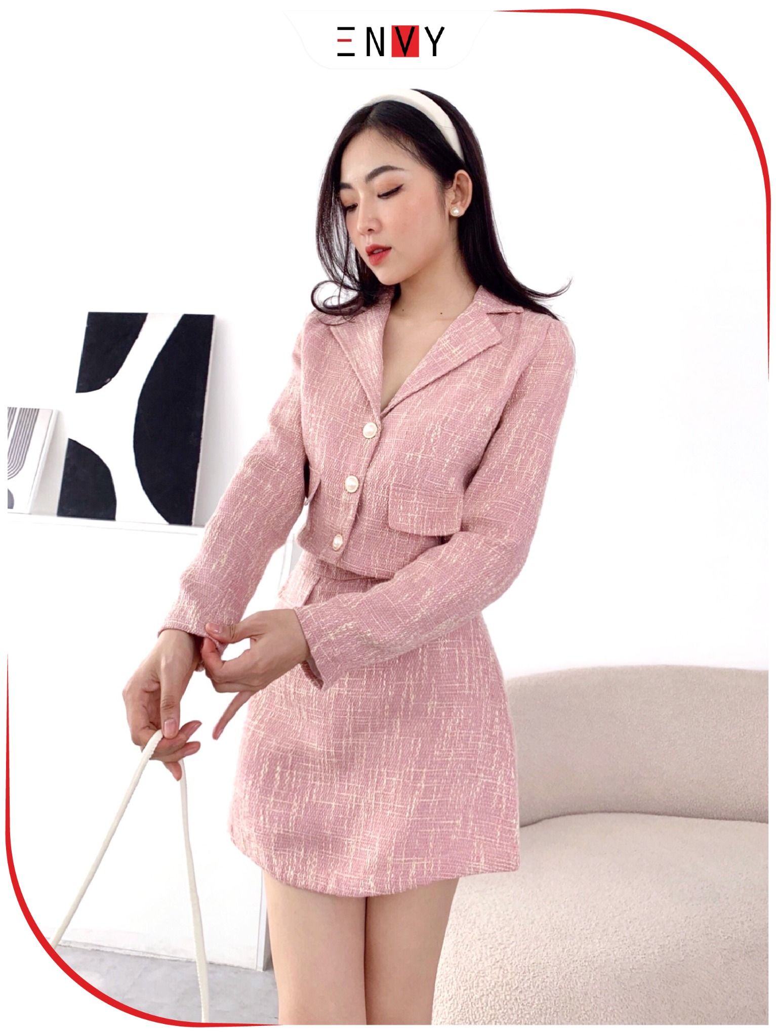 Top 72 set vest chân váy trắng siêu hot  trieuson5