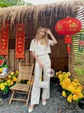  Set Áo Vest Lụa 