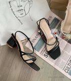  Sandal Gót Trụ 