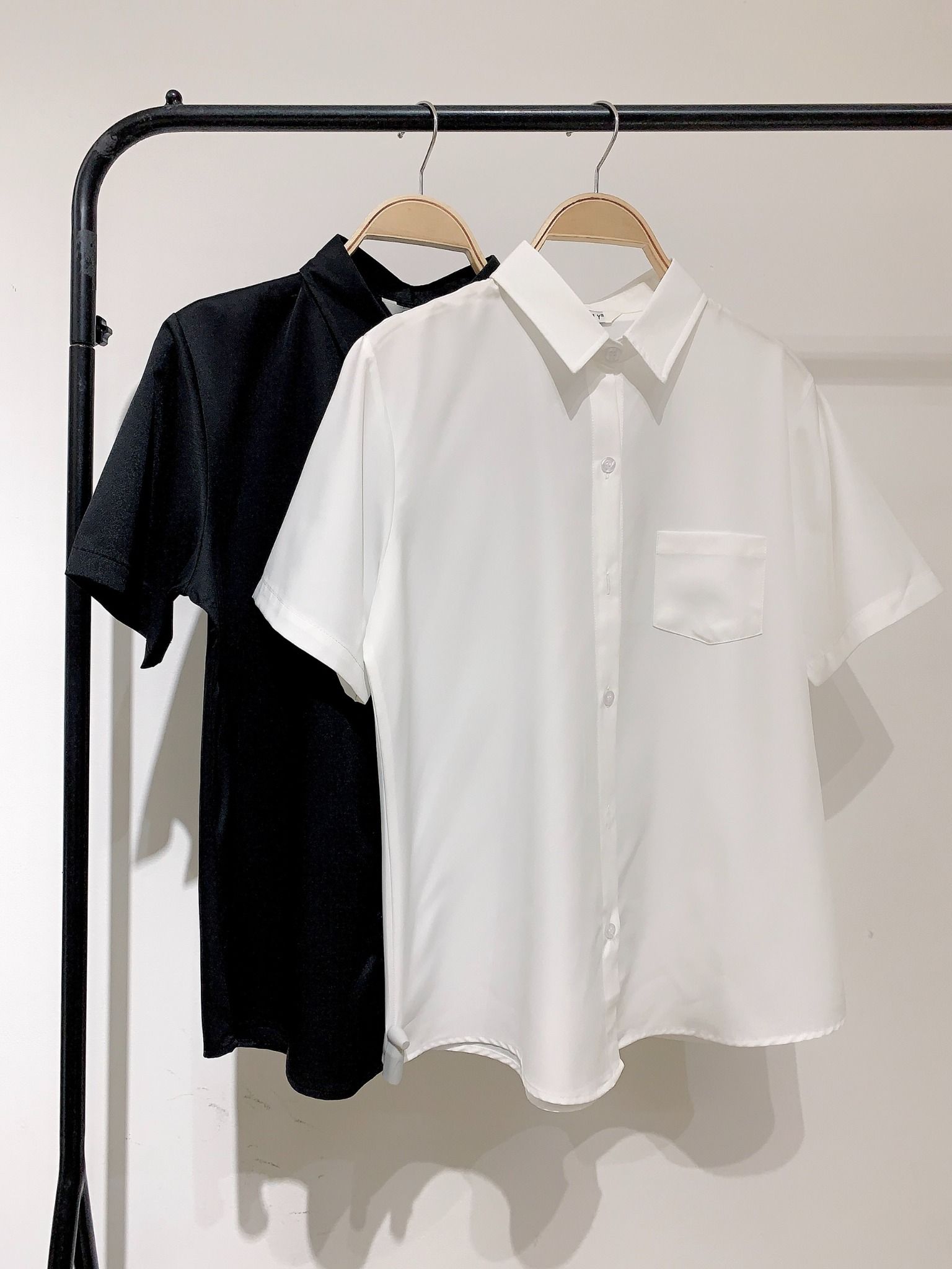 Áo Sơmi Nhung Tay Dài Basic