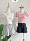  Áo Croptop Gắn Gấu 