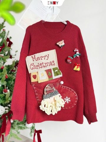  Áo Len Merry Christmas Kèm Đèn 