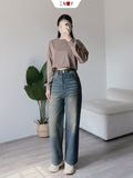  Jeans Ống Suông Mặt Cười 