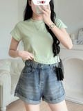  Áo Thun Gân Basic 