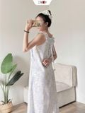  Đầm 2 Dây Bèo Vai 