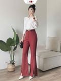  Quần ống loe viền chỉ 