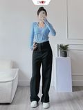  Croptop Dài Tay Cổ Yếm 