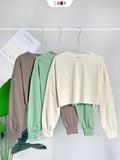  Áo Thun Croptop Tay Dài 