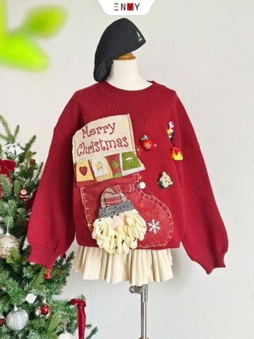  Áo Len Merry Christmas Kèm Đèn 