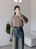  Áo Thun Croptop Tay Dài 