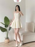  Đầm dây xếp li 