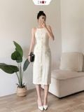  Đầm Bố 2 Dây 