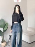  Áo Thun Croptop Tay Dài 