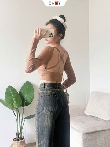  Áo Thun Dây Chéo Lưng 