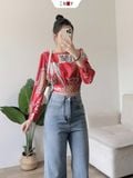  Áo Crotop Họa Tiết 