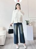  Jeans Túi Kiểu Ống Suông 