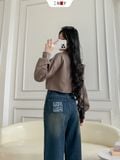  Áo Thun Croptop Tay Dài 