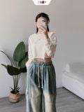  Áo Thun Croptop Tay Dài 