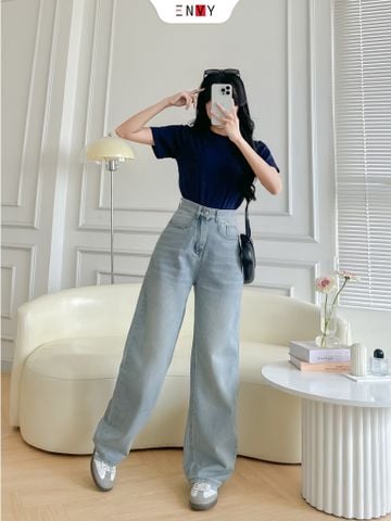  Áo Thun Trơn Xanh Navy 