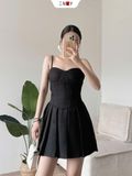  Đầm dây xếp li 