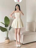  Đầm dây xếp li 