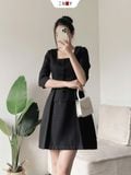  Đầm Cổ Vuông Tay Lỡ 