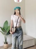  Áo Thun Trơn Croptop 