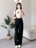  Jeans Suông Túi Thêu Đỏ 