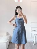  Đầm Denim 2 Dây 