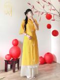  Áo Dài Cách Tân Thêu Hoa 