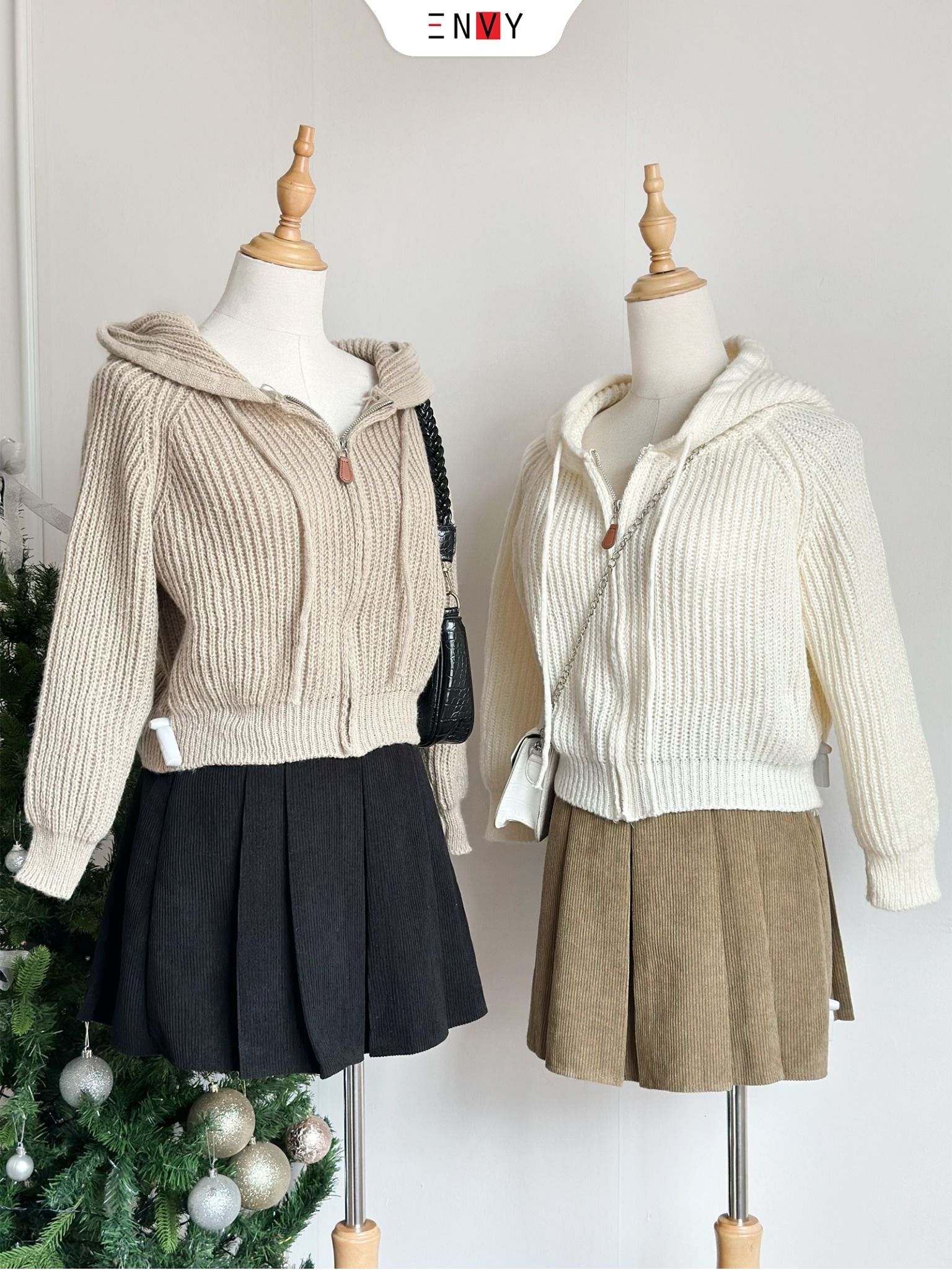 Set váy hoa nhí và áo khoác lên cardigan | Shopee Việt Nam