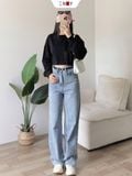  Áo Thun Croptop Tay Dài 