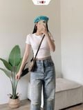  Áo Thun Trơn Croptop 