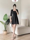  Đầm Cổ Vuông Tay Lỡ 