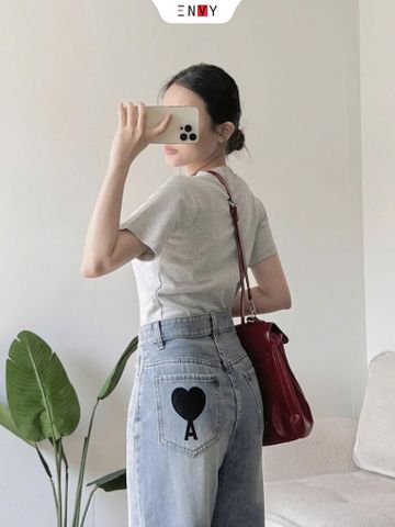  Jean Suông Thêu Túi 