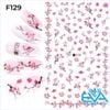 Miếng Dán Móng Tay 3D Chống Nước Chủ Đề Hoa Flower Collection Hoạ Tiết Hoa Anh Đào Cherry Blossom DD743 / DD744 / DD601