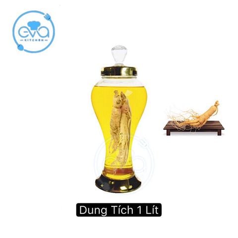  Bình Ngâm Thủy Tinh 1 Lít  Dáng Củ Sâm HS1L 