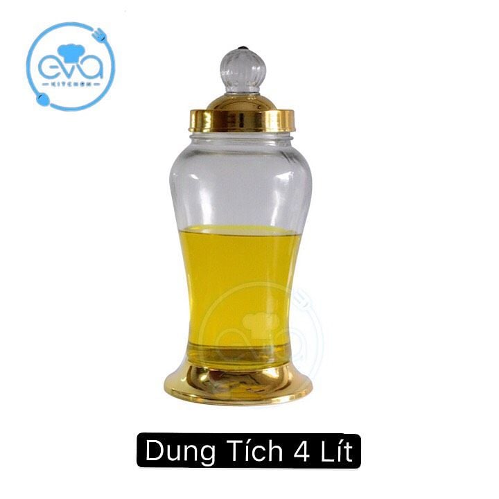 Bình Ngâm Thủy Tinh 4 Lít Dáng Củ Sâm HS4L